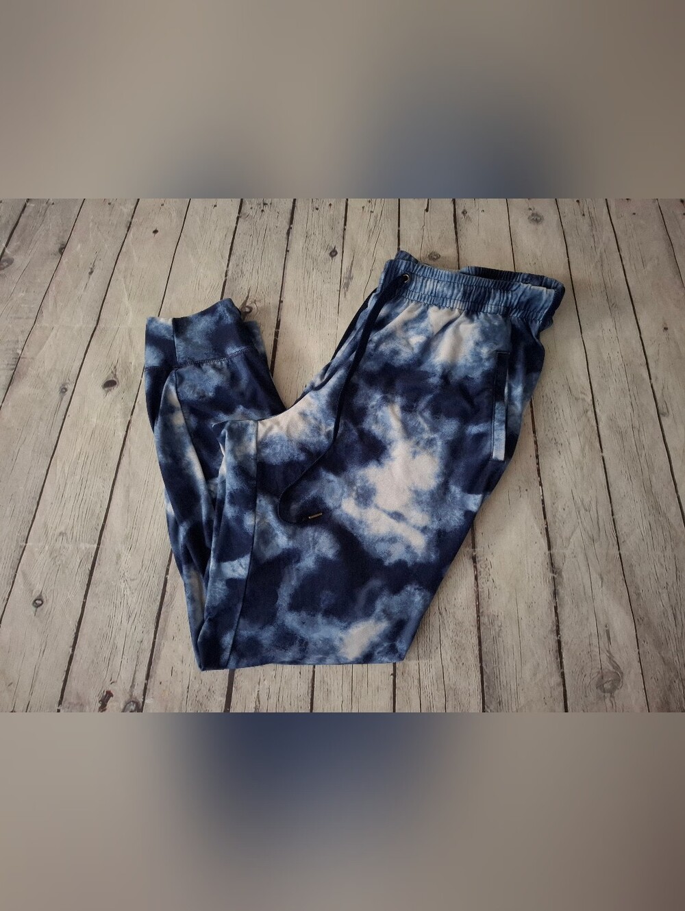 EUC Old Navy Active Blue Tie Dye Jogger Pants - Large